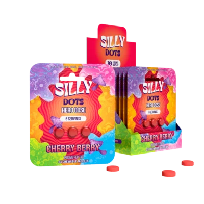 Party Pack | Silly Dots Hero Dose 1800mg Tabs | 3 Tabs | Cherry Berry | 10 Count Display